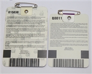 Mike Weir & Vijay Singh Signed Masters Badges - Winning Years JSA ALOA