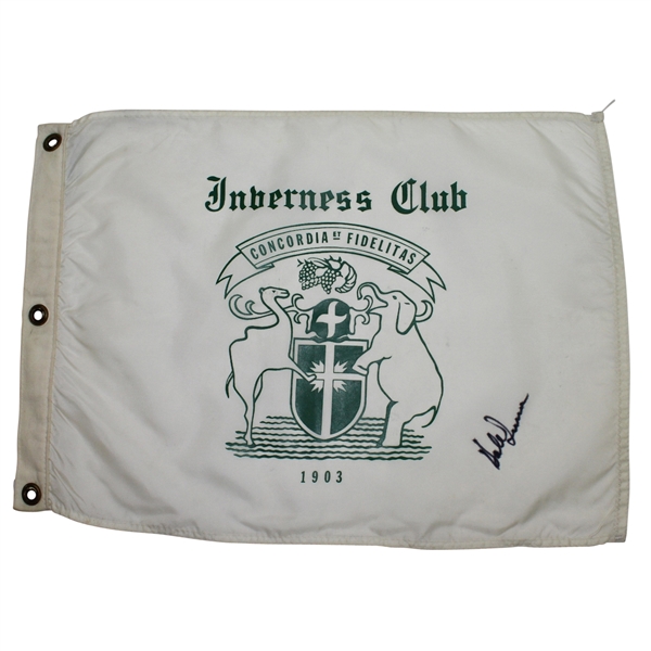 Hale Irwin Signed Inverness CC Screen Flag JSA ALOA