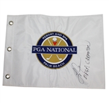 Larry Nelson Signed PGA National Palm Beach Embroidered Flag JSA ALOA