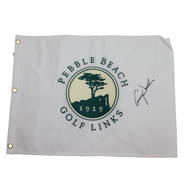 Lanny Wadkins Signed Pebble Beach Golf Links Embroidered Flag JSA ALOA