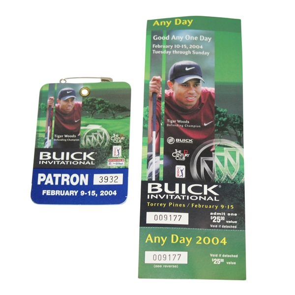 Tiger Woods' Issued Items For 2004 Buick Invitational@ Torrey Pines 