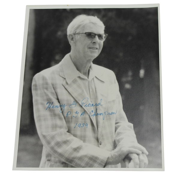 Lot Detail Henry Picard Signed 8x10 Photo With Pga Champion 1939 Inscription 38 Masters Champ