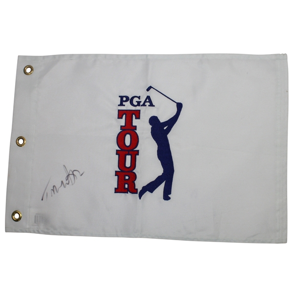 Tom Watson Signed PGA Tour Embroidered Flag JSA ALOA