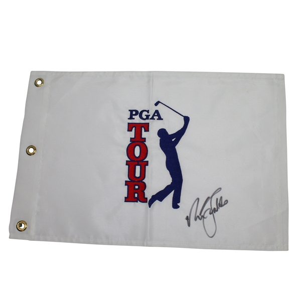Nick Faldo Signed PGA Tour Embroidered Flag JSA ALOA