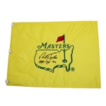 Nick Faldo Signed Masters Undated Embroidered Flag with 3 Titles Notation JSA #Y34896