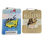 Ben Crenshaw Signed 1984 & 1995 Masters Badges JSA ALOA
