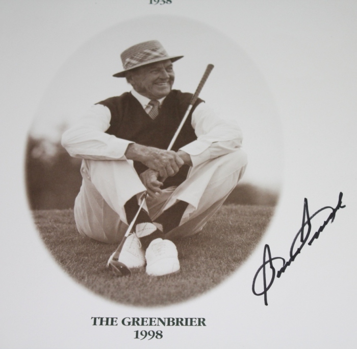 Lot Detail - Sam Snead Signed 'Augusta National 1938 to The Greenbrier ...