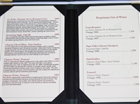 Lot of Two Augusta National Golf Club 2008 Dessert Specials & Wine List Menus