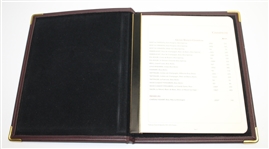 Full Augusta National Golf Club 2012 Season Wine List - 28 Pages