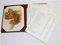 Augusta National Golf Club Wines and Beverages 2000 Season Menu