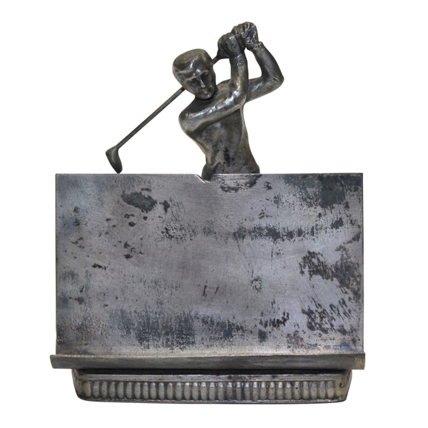 Business Card Holder with Figural Golfer