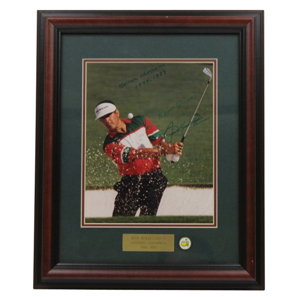 Seve Ballesteros Signed 8x10 Photo with 1980 & 1983 Masters Notation JSA ALOA