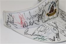 Multi-Signed 1994 US Open at Oakmont Visor with Woods, Stewart, Nelson, and others JSA ALOA