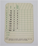 Original Masters Par 3 Scorecard