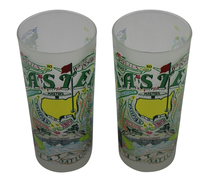 Set of Two Masters Commemorative Catstudio Frosted Glasses