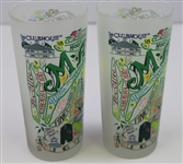 Set of Two Masters Commemorative Catstudio Frosted Glasses