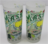 Set of Two Masters Commemorative Catstudio Frosted Glasses
