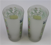 Set of Two Masters Commemorative Catstudio Frosted Glasses
