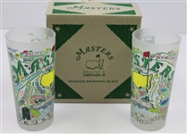 Set of Two Masters Commemorative Catstudio Frosted Glasses