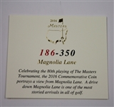 2016 Masters Commemorative Coin #186/350