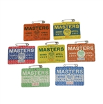 Lot of Seven Masters Badges: 1969, 1971, 1973, 1976, 1977, 1978, & 1979