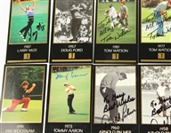 Lot of 12 Signed G.S.V. Golf Cards - Palmer, Watson, & others JSA ALOA