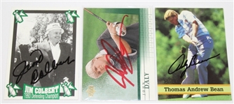 Lot of 14 Signed Assorted Golf Cards JSA ALOA