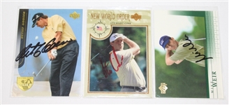 Lot of 14 Signed Assorted Golf Cards JSA ALOA
