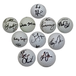 Lot of Ten Signed Golf Balls - Some Multi-Signed JSA ALOA