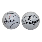 Ian Woosnam & Bernhard Langer Signed Titleist Golf Balls JSA ALOA