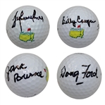 Jack Burke, Doug Ford, Billy Casper, & Trevor Immelman Signed Masters Logo Golf Balls JSA ALOA