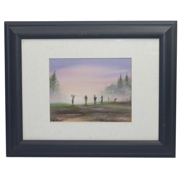 R.F. Harnett Print - Golfers Teeing Off in Fog