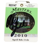 Phil Mickelson Signed 2010 Masters Badge JSA ALOA