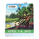 Bubba Watson Signed 2012 Masters Badge JSA ALOA