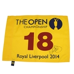 Rory McIlroy Signed 2014 Open Championship at Royal Liverpool Flag JSA ALOA