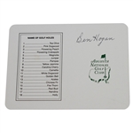 Ben Hogan Signed Augusta National Scorecard PSA/DNA #G11868