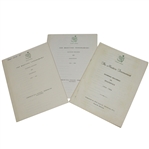 Lot of 3 Masters Tournament Scoring Records & Statistics Booklets - 1964-1966