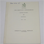 Lot of 3 Masters Tournament 'Scoring Records & Statistics' Booklets - 1964-1966