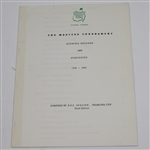 Lot of 3 Masters Tournament 'Scoring Records & Statistics' Booklets - 1964-1966