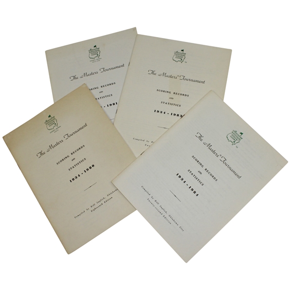 Lot of 4 Masters Tournament Scoring Records & Statistics Booklets - 1980-81 & 1983-84