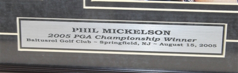 Phil Mickelson 2005 PGA Championship at Baltusrol Display with Ticket & Photo - Framed