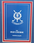 Arnold Palmer Signed 1995 Open at St. Andrews Display with Guide, Photo, and Flag JSA ALOA