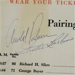 Arnold Palmer Signed 1963 Masters Sunday Pairing JSA ALOA