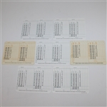 Lot of Seven Augusta National Scorecards - Different Years