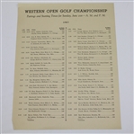 1936 Western Open at Davenport CC Program & Sunday Pairing Sheet - Ralph Guldahl Win