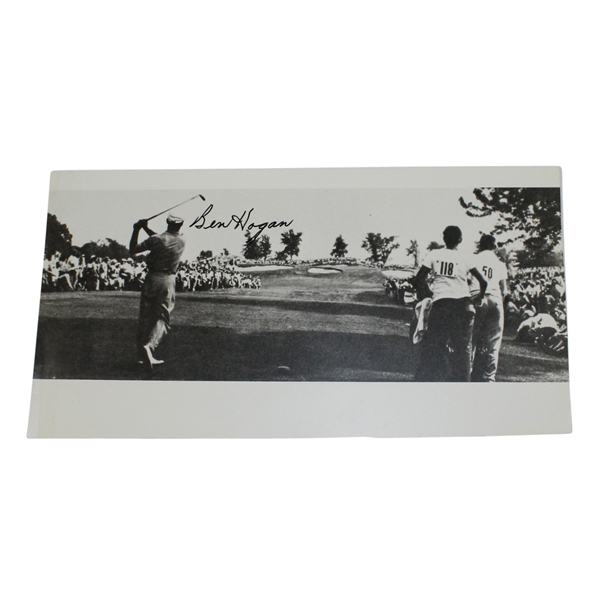 Ben Hogan Signed Alternate Photo of Historic 1-Iron Shot JSA ALOA