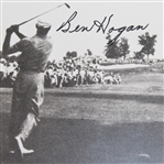 Ben Hogan Signed Alternate Photo of Historic 1-Iron Shot JSA ALOA