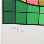 Ltd Ed Victor Vasarely Serigraph 1989 'Golfer' Art Piece #230/300 - Signed