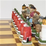 Hand Painted Old Golfers vs. New Golfers Themed Chess Set - 23 x 23