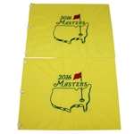 Lot of Two 2016 Masters Embroidered Flags - Danny Willett Winner